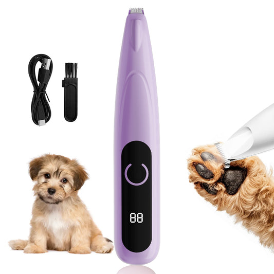 Minimáquina de corte de pelo pequeña con luz LED recargable para el cuidado de las garras