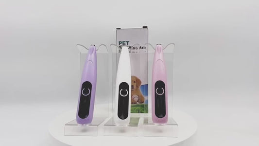 Minimáquina de corte de pelo pequeña con luz LED recargable para el cuidado de las garras